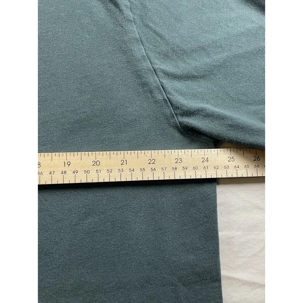 The North Face Unisex Adults T-Shirt 2XL Graphic Tee Green Short Sleeve Crop Top